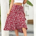 thumbnail image 4 of Falda Casual Falda Midi Irregular Falda Maxi Asimétrica para Mujer (Rojo M) FLhrweasw Para estrenar, 4 of 6