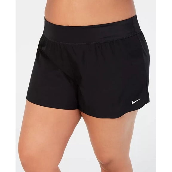 Nike Women's Plus Active Board Shorts Swim Cover-Up (2X, Black)
