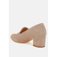 thumbnail image 3 of Astra Block Heel Genuine Suede Loafers, 3 of 10