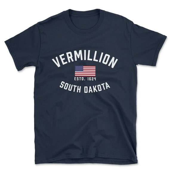 Vermillion South Dakota Patriot Men's Cotton T-Shirt