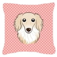 thumbnail image 3 of Checkerboard Print With Dog Fabric Decorative Pillow, 3 of 3