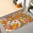 thumbnail image 4 of Mid-Century Kitchen Rug Set of 2 Modern Retro 70s Kitchen Mats for Floor Abstract Orange Modern Art Floor Mats Cushioned Anti-Fatigue Kitchen Mat for Home Kitchen Living Room Bathroom, 4 of 6