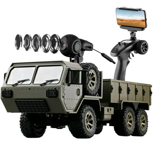 RC Car Truck, Camión Vehículos Escalada Coches Juguetes Monitoreo real Transmisión de imagen regalos Hugo Juguetes de camiones RC