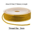thumbnail image 2 of Uxcell Twisted Nylon Twine Thread Beading Cord 3mm 7M/23 Feet Extra Strong Braided Nylon String, Brown Yellow, 2 of 6