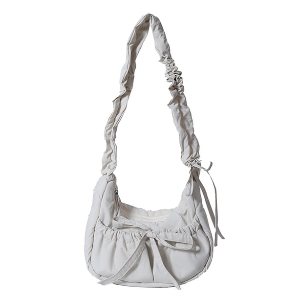 Bolso Bandolera Cruzado Sencillo para Mujer Diario Femenino Con Lazo Color Liso