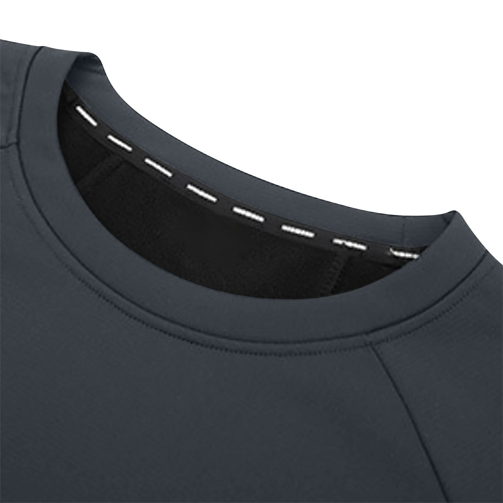 VSSSJ Men's Athletic T-Shirts Long Sleeve Raglan Crew Neck Muscle Fit Workout Fitness Running Solid Color Basic Pullover Shirt Dark Gray M