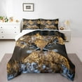 thumbnail image 2 of Erosebridal 3D Elk Moose Bedding Twin Comforter Set, Winter Snow Down Comforter, Jungle Animal Wildlife Bedroom Decor Super Cozy 2-Piece, 2 of 8