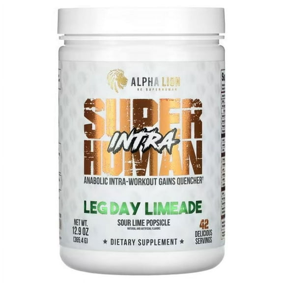 Alpha Lion Intra, Anabolic Intra-Workout, Maximize Recovery & Endurance, Patented Ingredients, Premium Workout Drink (42 Servings, Legday Limeade)
