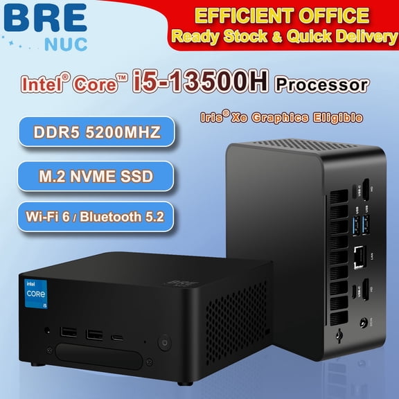 BREB Mini Gaming PC, intel core i5-13500H(up to 4.7GHz), Wi-Fi 6 ,Bluetooth 5.2 Barebone
