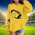 thumbnail image 2 of Byoo Big Girl's Football Graphic Hoodie Soft Pullover Casual Kids Hooded Sweatshirt, 2 of 4