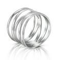 thumbnail image 2 of Wide Five Band Coil Wrap .925 Sterling Silver Ring-5.5, 2 of 6
