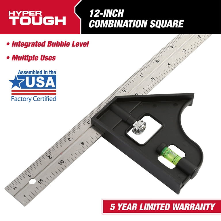Adjustable Square 12 Inch Combination Square Set - Tri-Square With ...