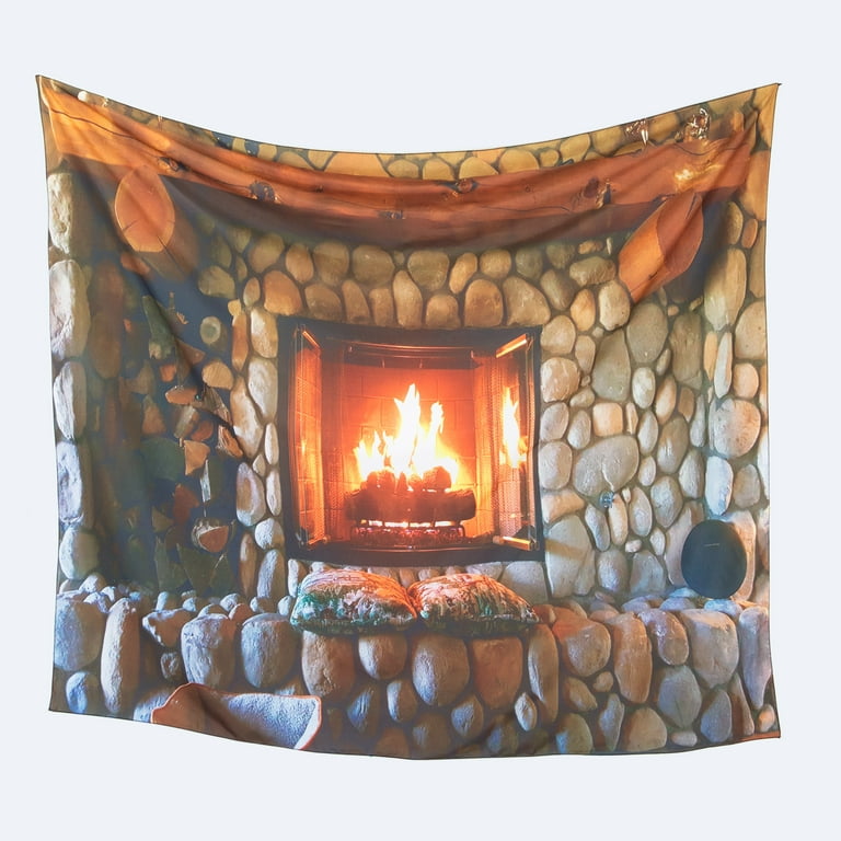 Tapestry Wall Hanging Stone Fireplace Tapestry Art Decor Tapestry