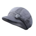thumbnail image 2 of ZSQDM Women's Woolen Knitted Warm Basin Hat Padded Cotton Hat beanies Sun Hats for Men Bucket Hats Mens Caps, 2 of 3