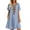 Light Blue, variant on Summer Dresses for Women 2026 Women's Summer Embroidered Boho Dress Casual V Neck Short Sleeve Loose Linen Dress With Pockets Beach Vacation Sundress