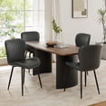 thumbnail image 5 of Dining Chairs Set of 4, Modern Upholstered Pu Leather Kitchen Side Chairs Comfy Backrest, 5 of 6