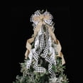 thumbnail image 4 of 3 piezas de lazos para la parte superior del árbol de Navidad, lazos para coronas de Navidad para decoraciones navideñas hechas a mano para fiestas navideñas, 4 of 5