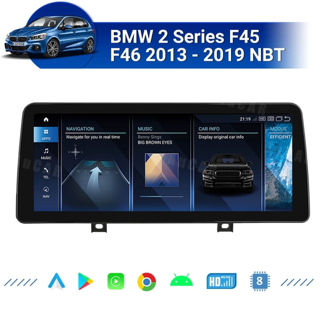Smart Head Unit pour Bmw Série 2 F45 F46 2013-2019 Écran 12,3 Pouces Android 13