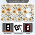 thumbnail image 3 of Yayeee Toggle Light Switch Wall Plate 1-Gang 4.5"x2.7" Home Decorative Outlet Cover, Sunflowers and Leaves Pattern, 3 of 7