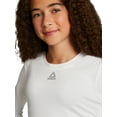 thumbnail image 3 of Reebok Girl's Legacy Performance Long Sleeve Side Ruched Top, Sizes 4-18, 3 of 6