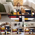 thumbnail image 5 of Round Rugs 3.3Ft, Yellow Red Blue Geometric Round Area Rug Washable Indoor Throw Carpet, Modern Color Block Abstract Art Soft Non Slip Circle Rug for Laundry Room Patio Home Decor Aesthetic, 5 of 8