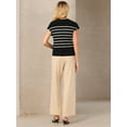 thumbnail image 5 of DARING DIVA Cap Sleeve Sweater Vest Mock Neck Ribbed Knit Pullover Top L Black, 5 of 7
