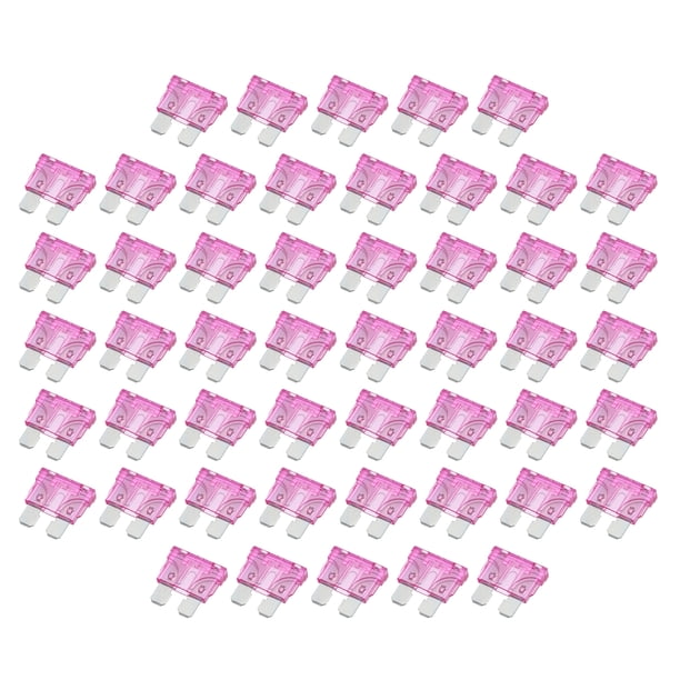 50uds Hoja Estilo Fusibles 3A Hoja Estilo Fusibles para Coche Barco Púrpura