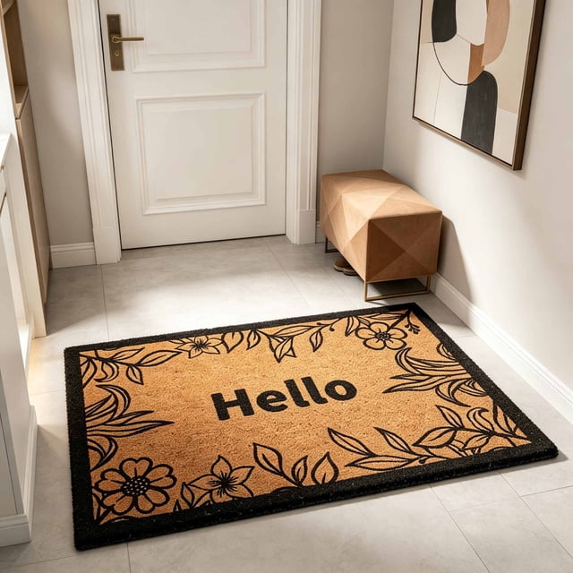 Entry Door Doormat Non Slip Floor Mat Dirt Scraper Rug Durable Entryway Carpet Heavy Duty Mat, Absorbent Anti Dirt Shoe Cleaner Mat, For Front Door Porch Patio Indoor Outdoor Use