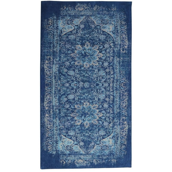 Home Décor Inc. Blue Accent Area Rug – Stylish, Durable Rug for Living Rooms, Bedrooms & Entryways, 36" x 67"