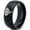 Black Dome Polish Tungsten, variant on Tungsten Elephant Animal Polygon Style Art Band Ring 8mm Men Women Comfort Fit Black Dome Polished