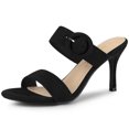 thumbnail image 1 of BLISSFUL STEP Women's Buckle Stiletto Heels Slide Sandals, 1 of 7