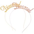 thumbnail image 1 of 2pcs Mujeres divorciada Party Decorative Hoots Hoops Tocado (oro + oro rosa), 1 of 7