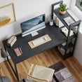 thumbnail image 4 of Bestier 55 inch Computer Desk with 4-Tier Shelves Craft Table Writing Study Table, Black, 4 of 8