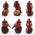 thumbnail image 4 of Red Christmas Cardinal Figurine, 2 Pack Resin Red Bird Figurine Cardinal Ornament Garden Decor Miniature Home Garden Statue, Red Bird Outdoor Decor, 4 of 5