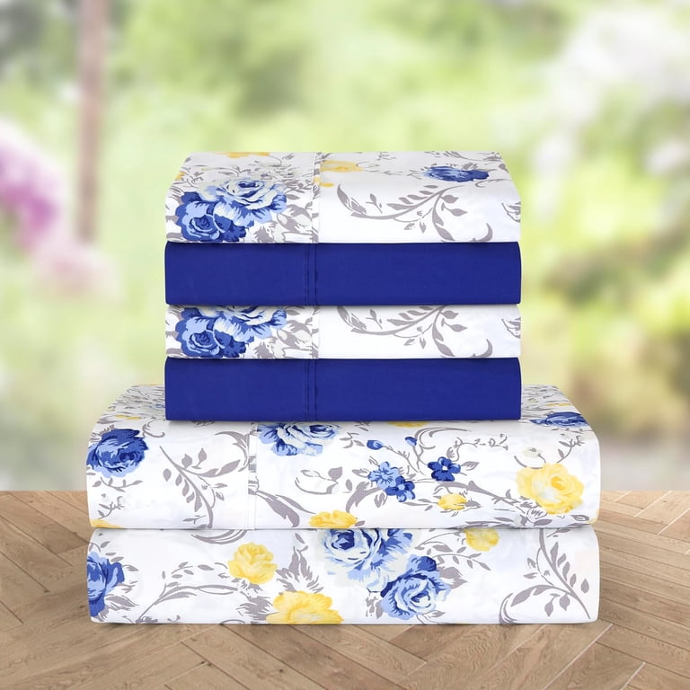 6 piece Ultra Soft Microfiber Bed Sheets & PillowcasesDeep Pocket Sheet ...