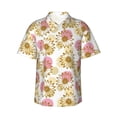 thumbnail image 2 of Xecao Sunflowers print Hawaiian shirt - a stylish short-sleeve button-down for men, perfect for casual beach and tropical outings., 2 of 9