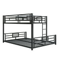 thumbnail image 4 of Euroco Metal Twin over Full Bunk Bed for Kids Teens, Black, 4 of 14