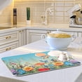 thumbnail image 6 of Colorful Flower Dish Drying Mat, Absorbent Microfiber Pad Protector For Kitchen Counter Top Mat Dish Drainboard 16x18in, 6 of 7