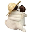 thumbnail image 2 of Sioweci Pug Dog Stuffed Doll Funny Cuddly Animal Plush Toy Dog Plushie Pillow Gift for Birthday Christmas Easter Home Decor Style B, 2 of 13