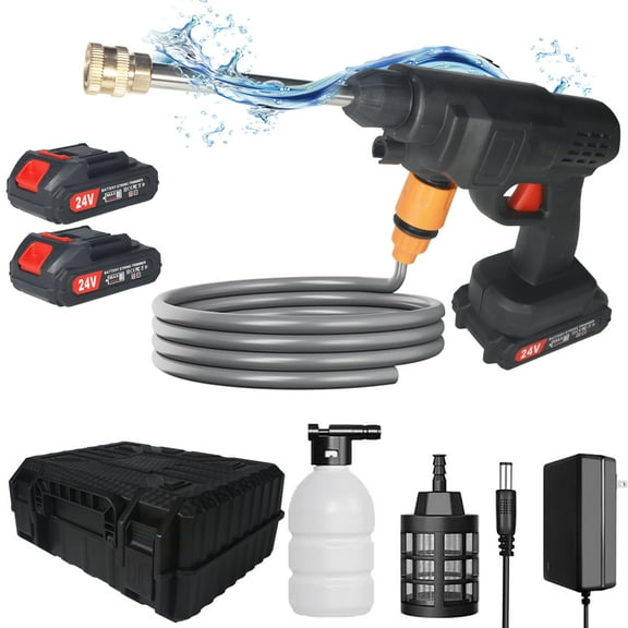 Paddsun Cordless Electric High Pressure Water Spray Car Gun Portable Washer Cleaner Yard