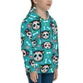 thumbnail image 3 of Fotbe Cartoon Dog And Cat Pattern Youth Pullover Hooded Sweatshirt, Boys Hoodie, Kangaroo Pocket Hoodie for Kids Girls -X-Large, 3 of 6