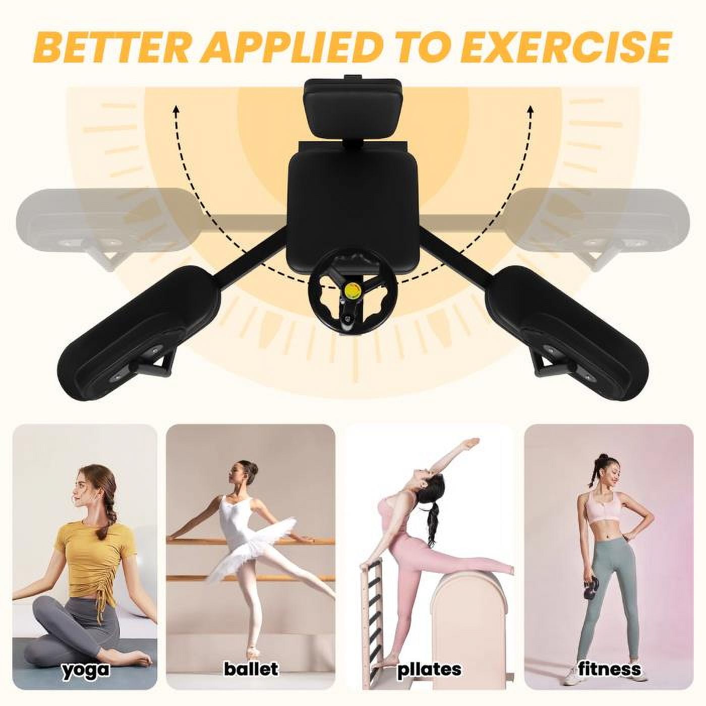 Stretching Machine for Flexibility, Steel Structure Cushioned Seat, 0-180° Adjustment Max 240°, Leg Stretcher, Home Gym Yoga Dance Training