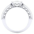 thumbnail image 3 of Dazzlingrock Collection 0.10 Carat (Ctw) Sterling Silver Round White Diamond Bridal Millgrain Engagement Ring 1/10 CT, Size 8.5, 3 of 4