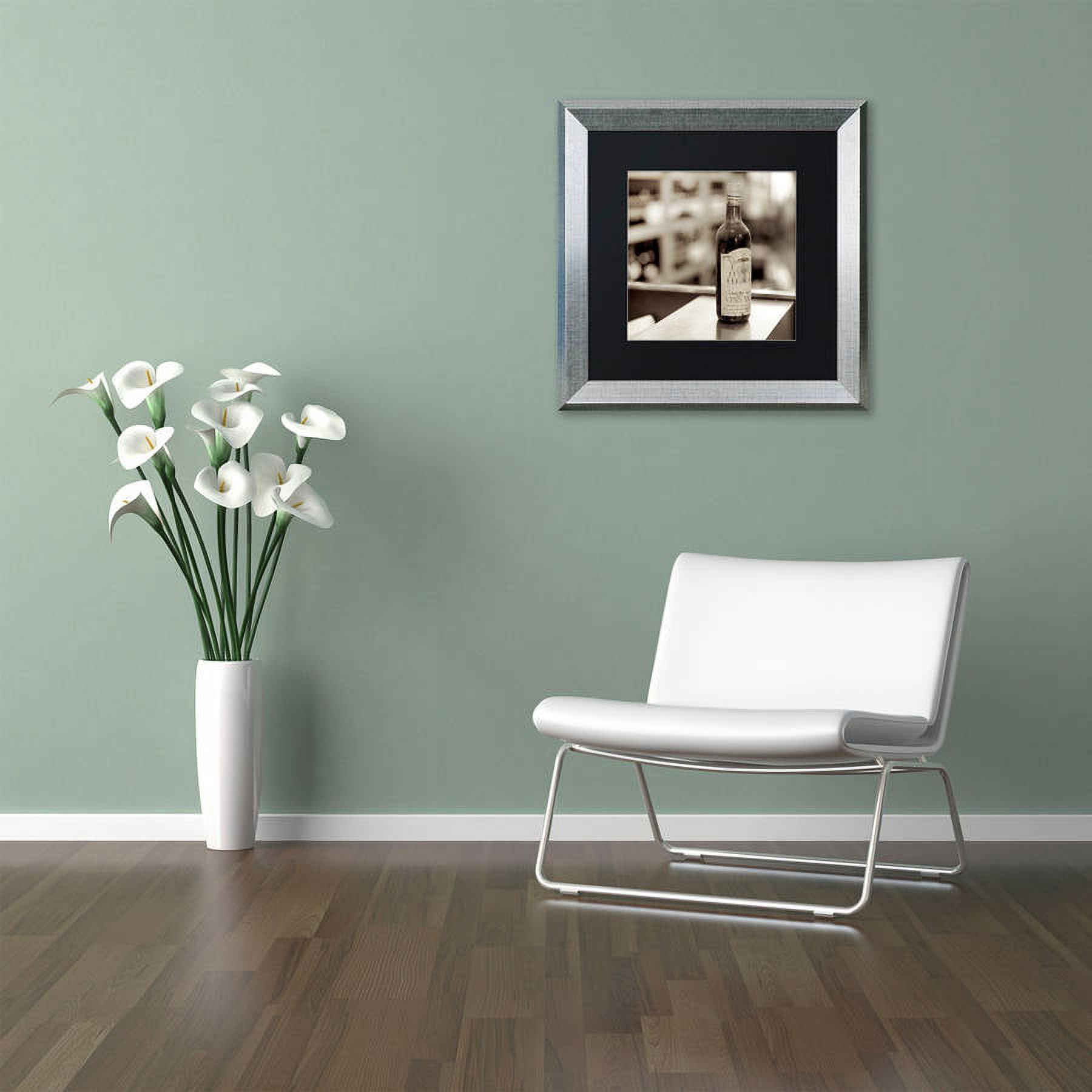 Trademark Fine Art "Tuscany Caffe III" Canvas Art by Alan Blaustein, Black Matte, Silver Frame