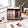 thumbnail image 7 of 5 Roll Washi Tape Set for Planner and Journal, Decorative Paper Craft Tape with Repeat Pattern, Tear by Hand for Scrapbook, Gift Wrap and DIY Card, 7 of 7