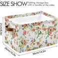 thumbnail image 4 of GZHJMY Vintage Flower Storage Basket, Durable Canvas With Handles Large Collapsible Storage Bins Boxes for Home Office - 1 Pack Collapsible Organizer, 4 of 7