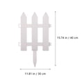 thumbnail image 4 of Gymnture White Picket Fence for Garden Decoration - 2 Sets, 4 of 10
