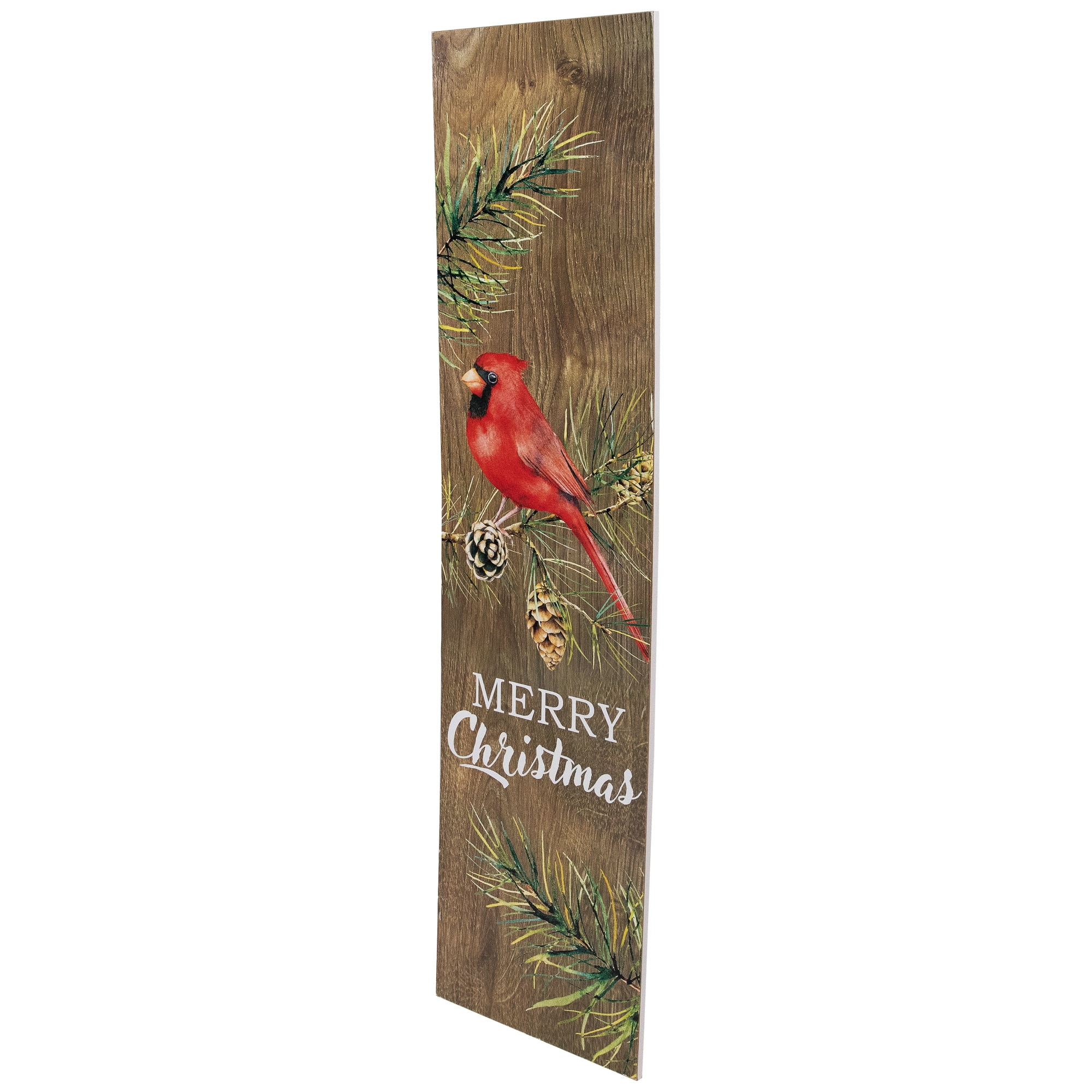Northlight Cardinal Merry Christmas Wooden Porch Sign - 38"