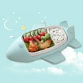 thumbnail image 2 of Grofry Baby Children Dish Cartoon Airplane Division Design Tableware Kids Dinnerware Food Bowl for Toddler, 2 of 8