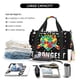thumbnail image 5 of Fotbe I Love With Autism Bolsa de Viaje con Estampado, Bolsa de Fin de Semana para Mujer con Compartimento para Zapatos, Bolsa de Gimnasio con Bolsillo Húmedo, 5 of 7